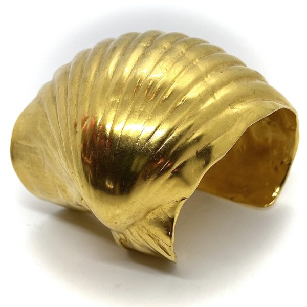 Robert Lee Morris Gold Plated Shell Cuff