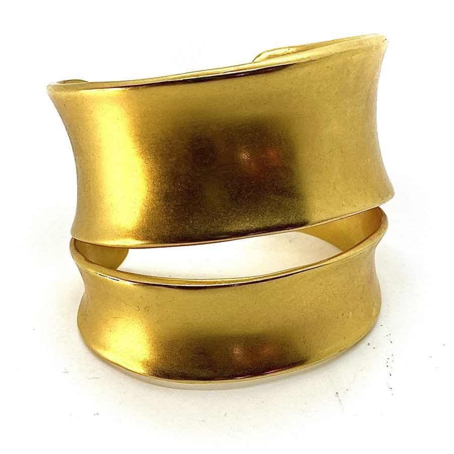 Robert Lee Morris Gold Plated Split Concave Cuff