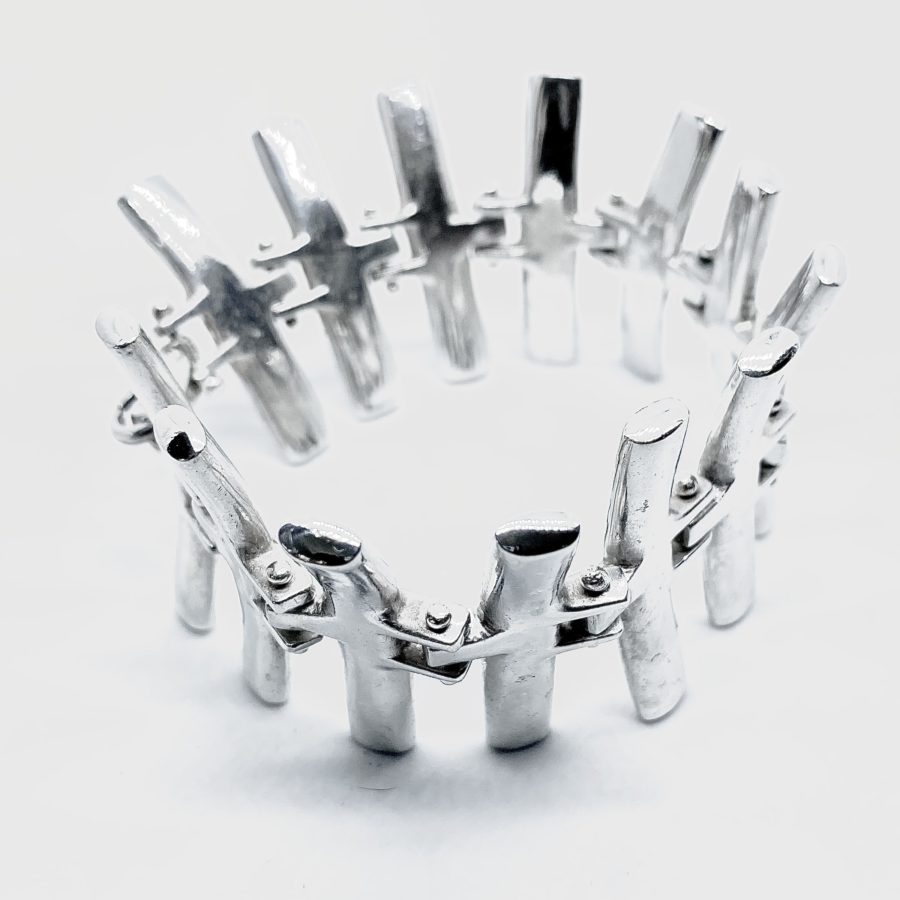 Robert Lee Morris Sterling Silver Squadron Bracelet - Image 4