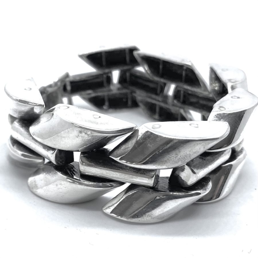 Robert Lee Morris Sterling Silver Herringbone/Bar Bracelet - Image 2