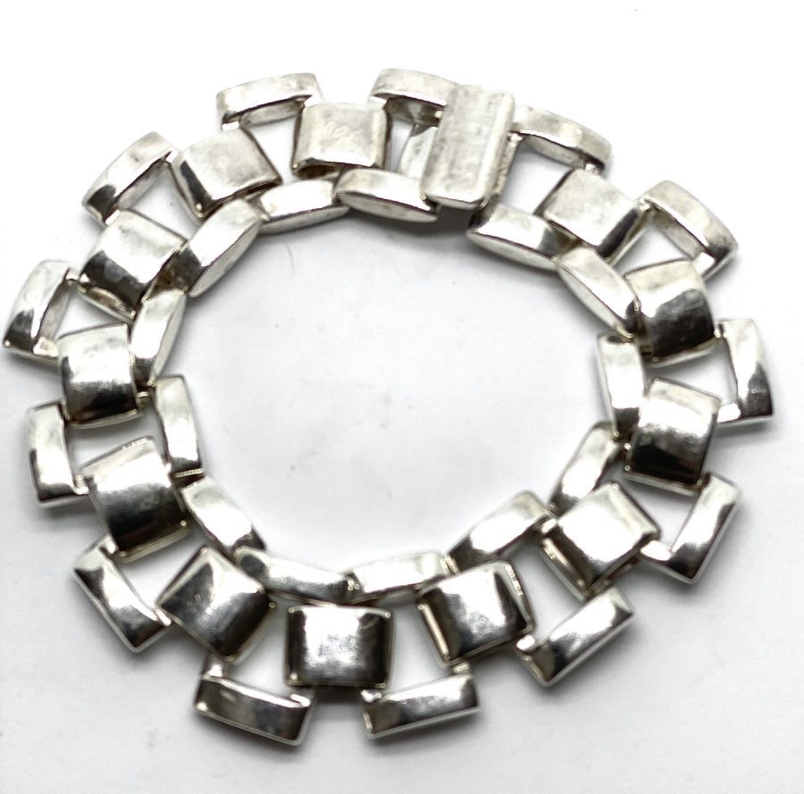 Robert Lee Morris Sterling Silver Soft Block Linked Bracelet - Image 2