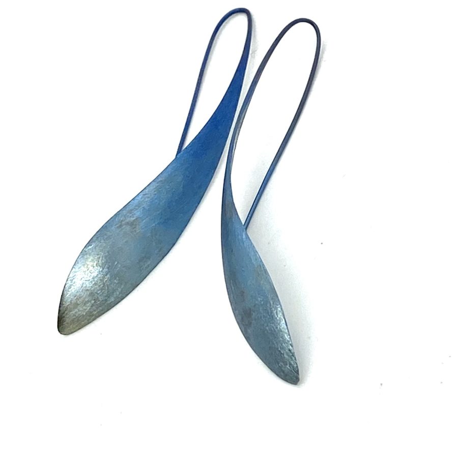 Ted Muehling Niobium Feather Earrings - Image 4