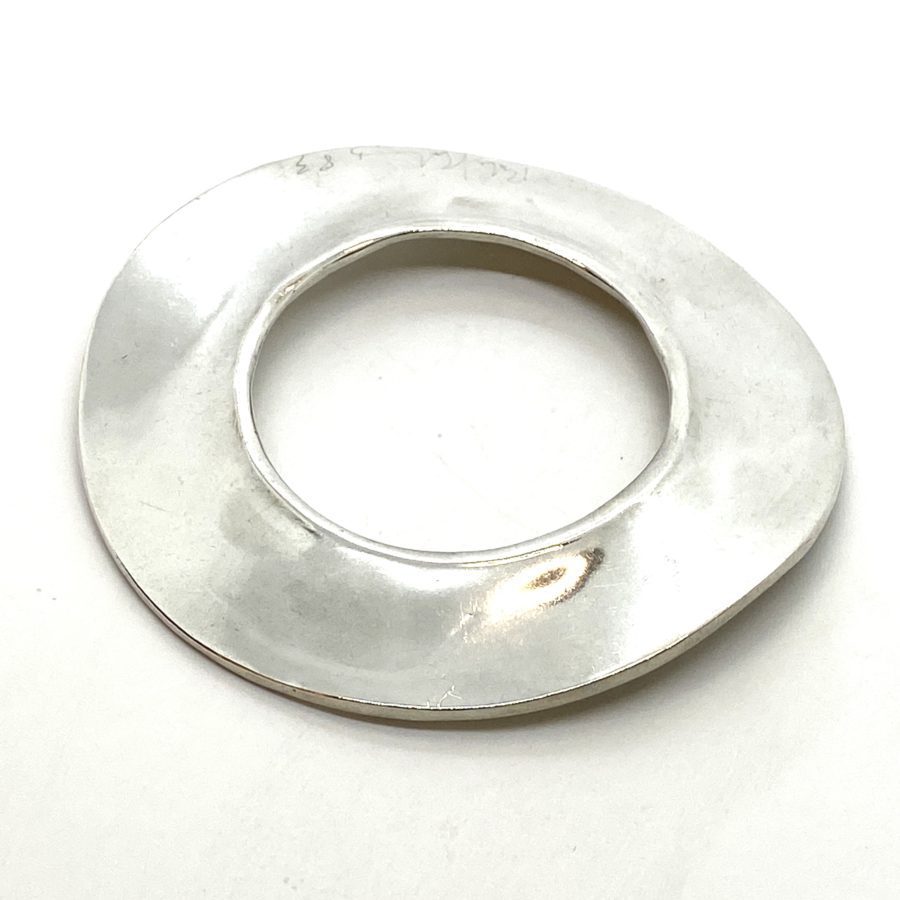 Robert Lee Morris Sterling Silver Round Wide Flat Bangle