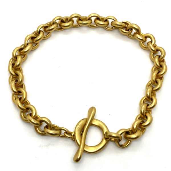 Robert Lee Morris Toggle Necklace with Heavy Chain