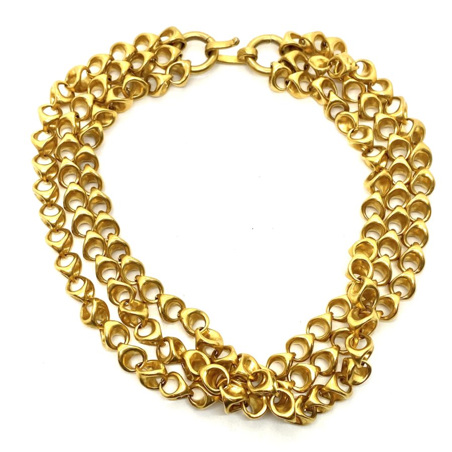Robert Lee Morris Triple Row Alpha Link Torsade Necklace