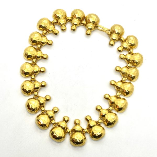 Robert Lee Morris Gold Plated Radiating Ball Choker Necklace