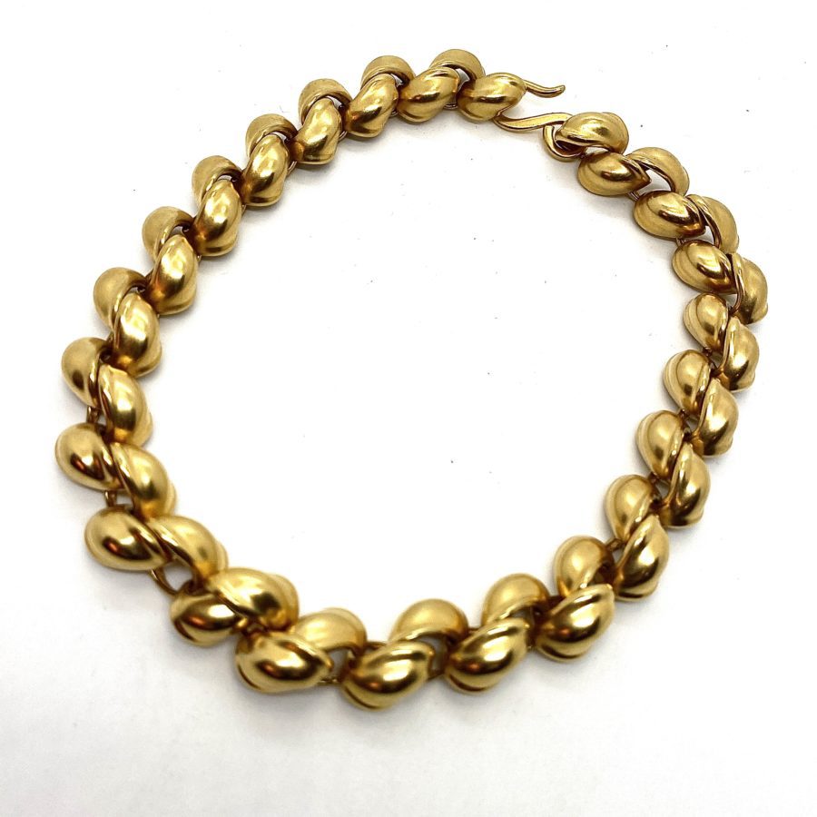Robert Lee Morris Gold Plated Small Beta Link Necklace