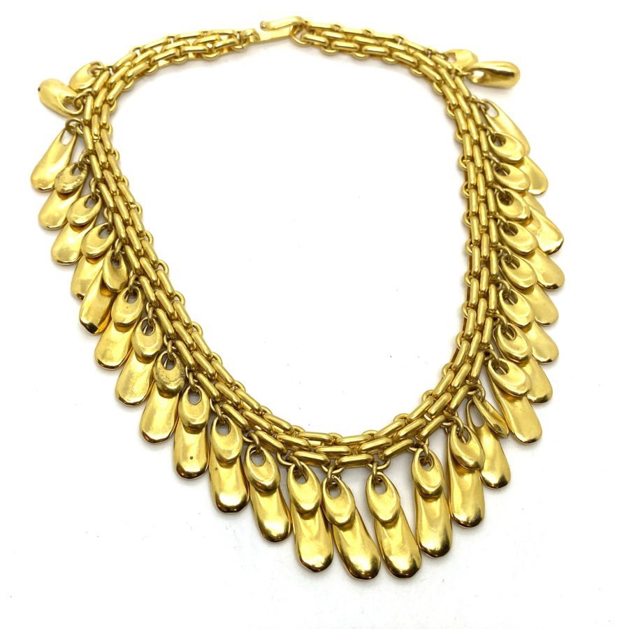 Robert Lee Morris Gold Plated Double row Ballet Slipper Necklace