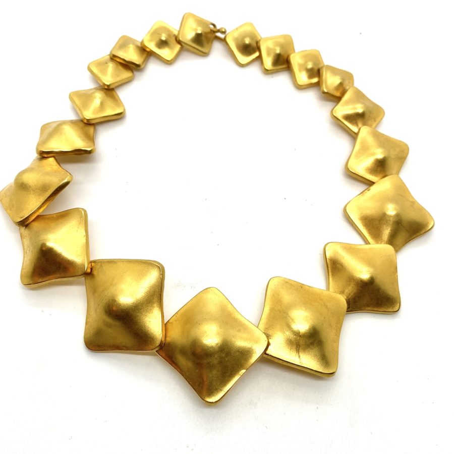 Robert Lee Morris Gold Plated Graduating Diamonds Necklace