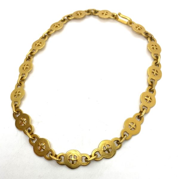 Robert Lee Morris Gold Plated Window Pane Choker Necklace