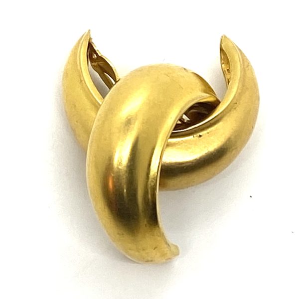 Robert Lee Morris for Donna Karan Gold Plated Medium Bubble Hoop Earrings