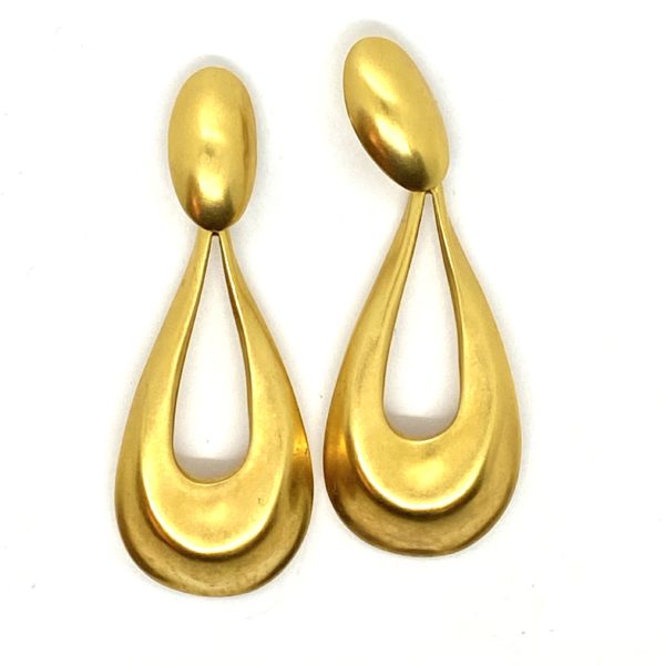 Robert Lee Morris/ Donna Karan Long Drip Loop Earrings