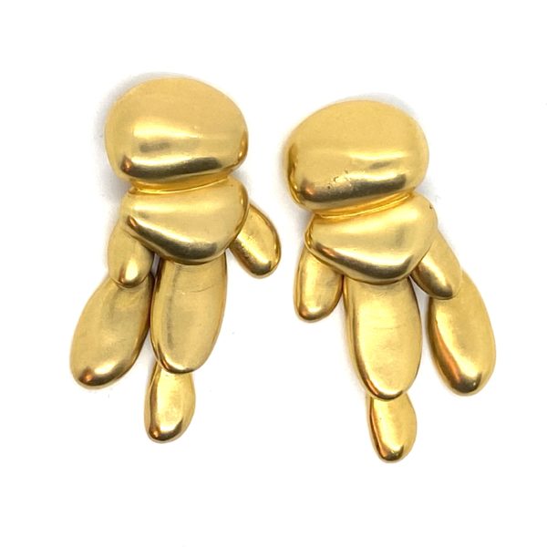 Robert Lee Morris for Donna Karan Pebble Goddess Earrings