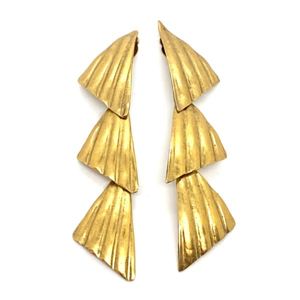 Robert Lee Morris for Donna Karan Triple Shell Drop Earrings