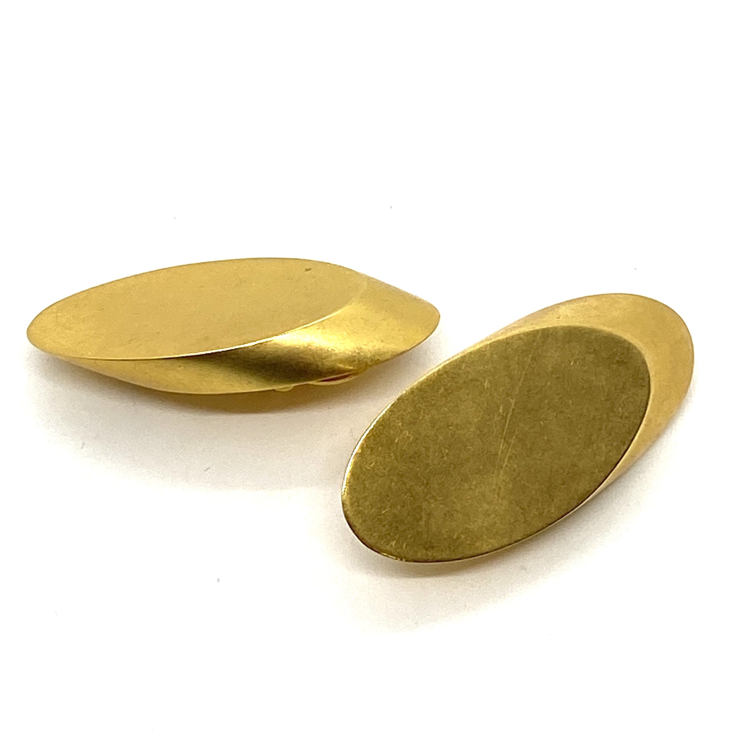 Robert Lee Morris Gold Plated Slice Earrings - Image 2