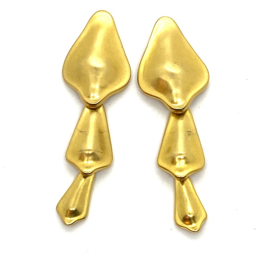 Robert Lee Morris Bold Gold Flowing Earrings