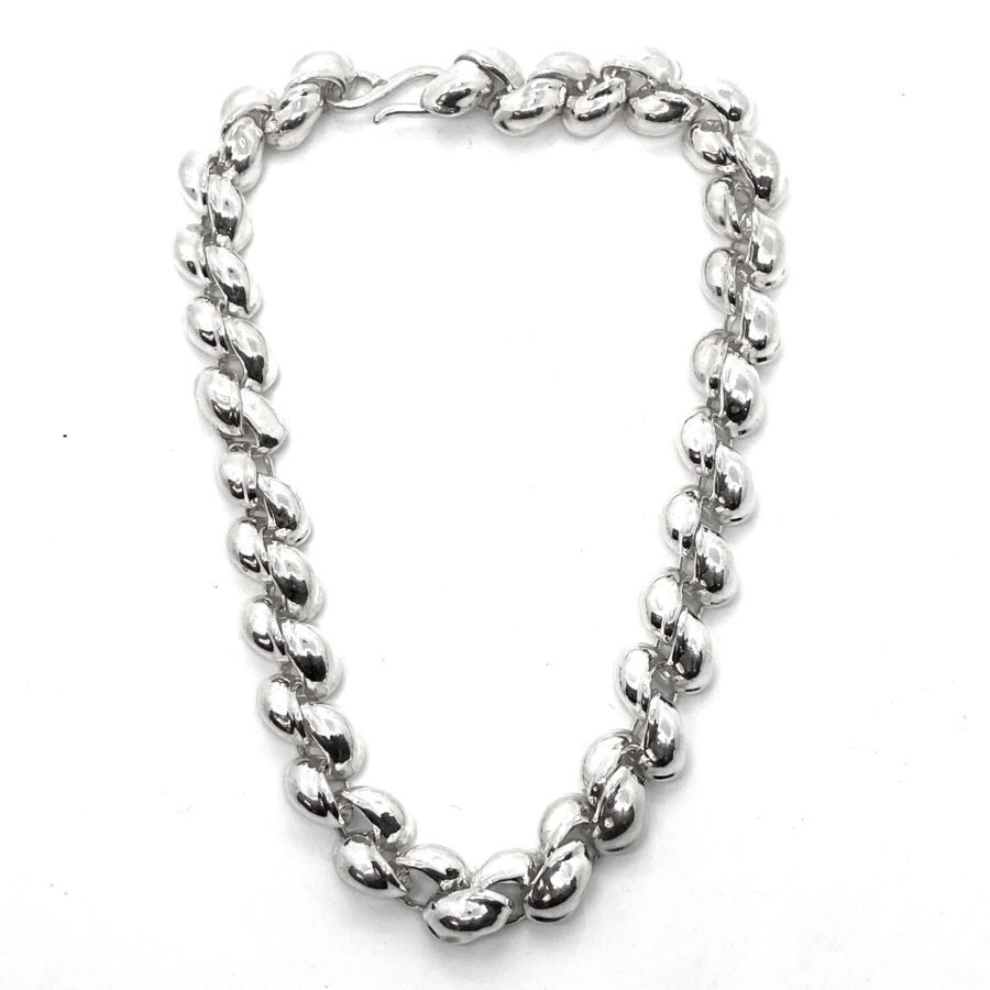 Robert Lee Morris Sterling Silver Small Beta Link Necklace