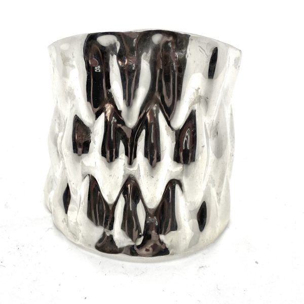 Robert Lee Morris Sterling Silver Tall Basket Weave Cuff