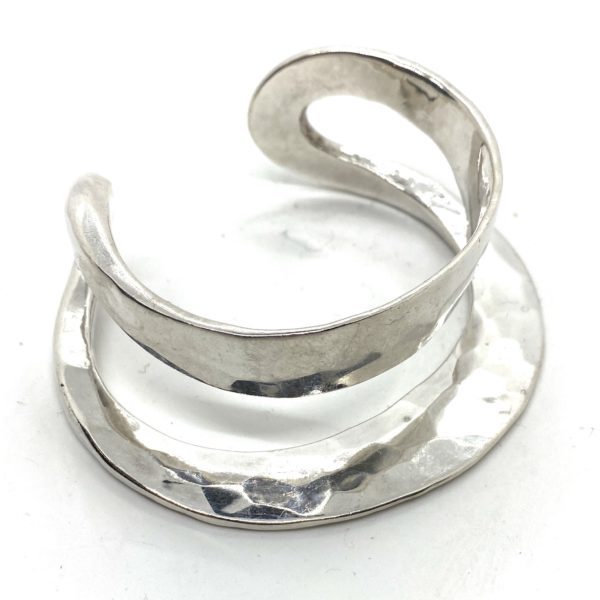 Robert Lee Morris Sterling Silver Forged Double Band Cuff