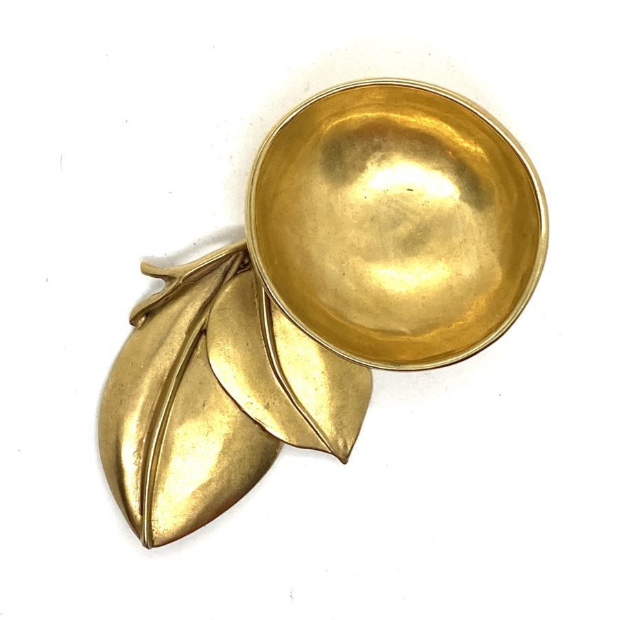 Robert Lee Morris gold Plated Double Leaf Bowl