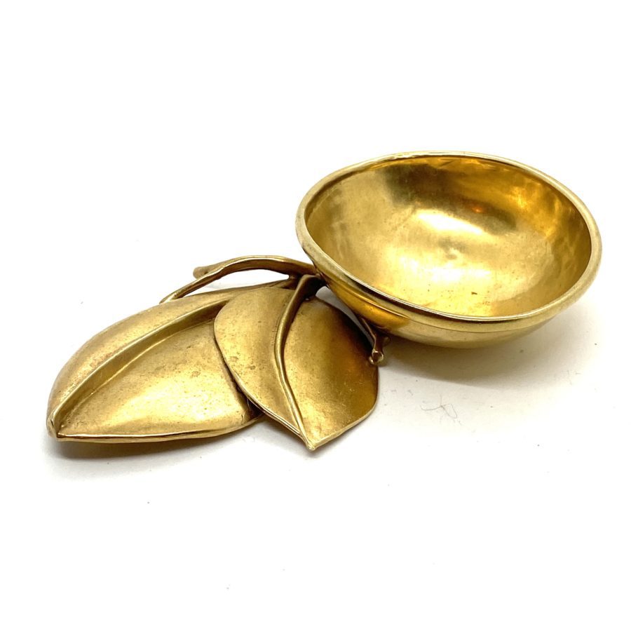 Robert Lee Morris gold Plated Double Leaf Bowl - Image 2