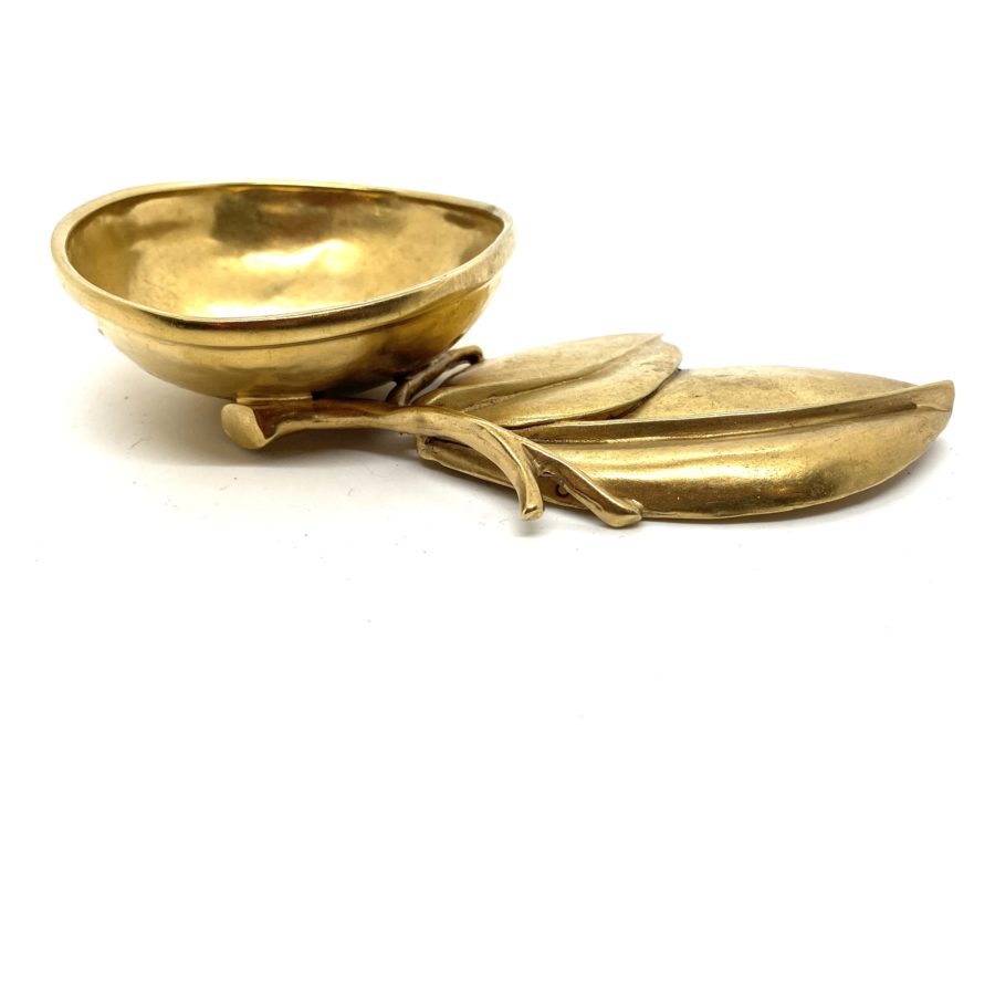 Robert Lee Morris gold Plated Double Leaf Bowl - Image 3
