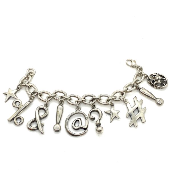 Robert Lee Morris for Looney Tunes Curse Words Charm Bracelet
