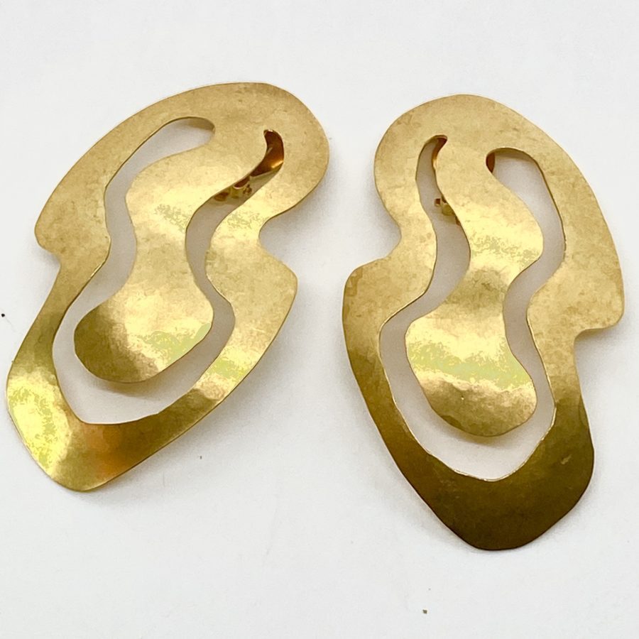 Robert Lee Morris for Donna Karan Resort '87 Zig-Zag Earrings - Image 2