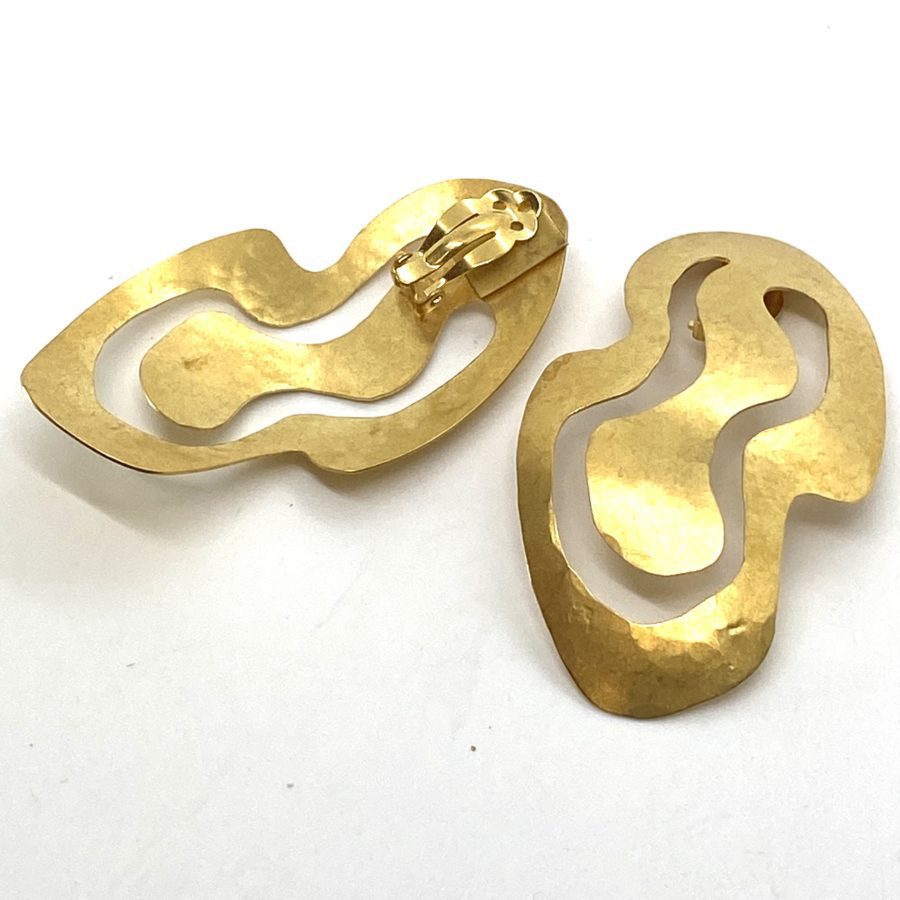 Robert Lee Morris for Donna Karan Resort '87 Zig-Zag Earrings