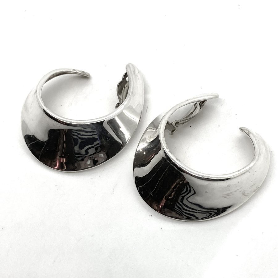 Robert Lee Morris Concave Twist Hoop Earrings