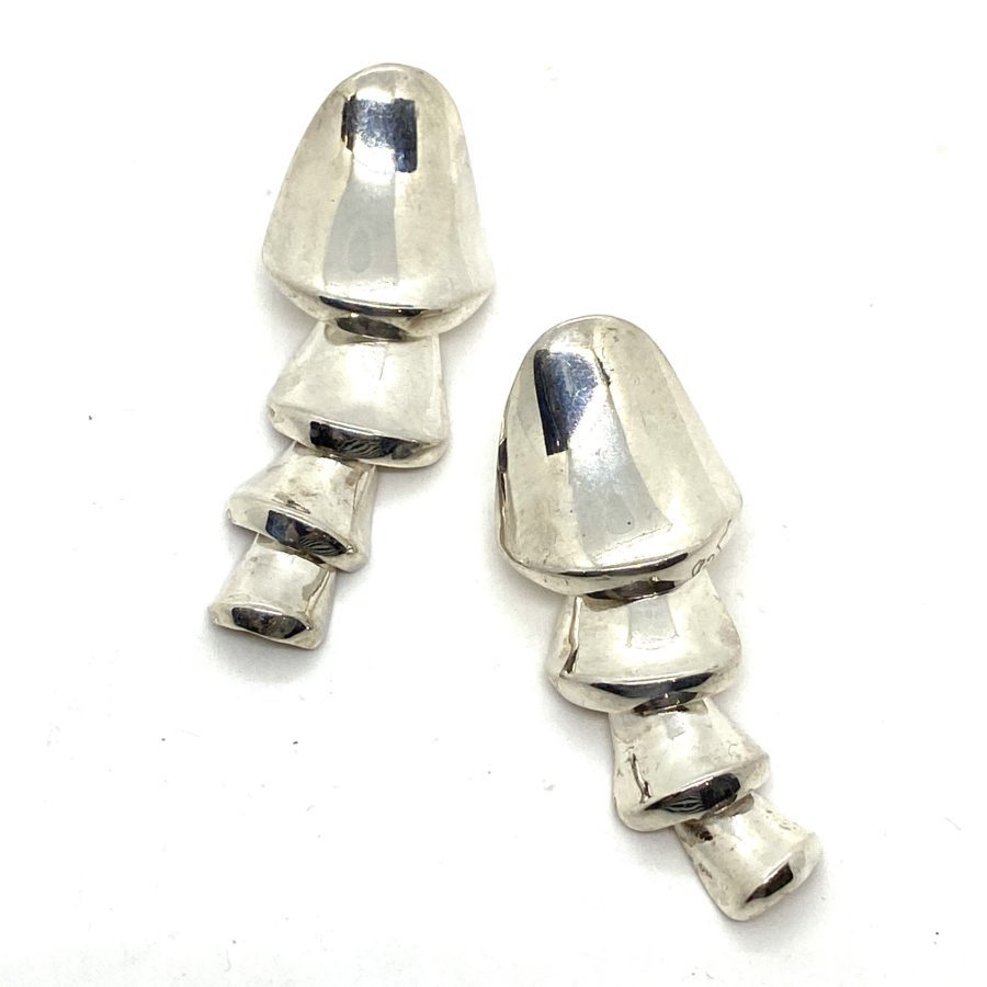 Robert Lee Morris Graduated Flared Petal Drop Earrings
