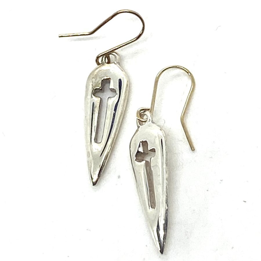 Robert Lee Morris Shield Cross Dangle Earring