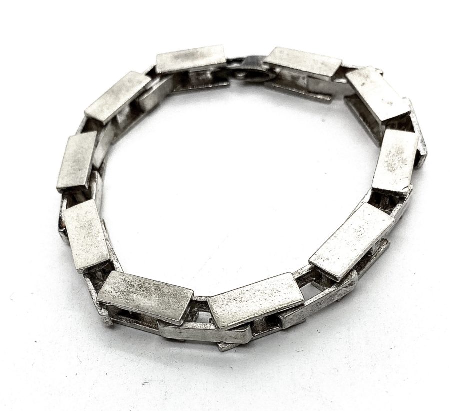 Robert Lee Morris Silver Box Link Bracelet