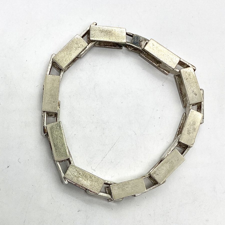 Robert Lee Morris Silver Box Link Bracelet - Image 2