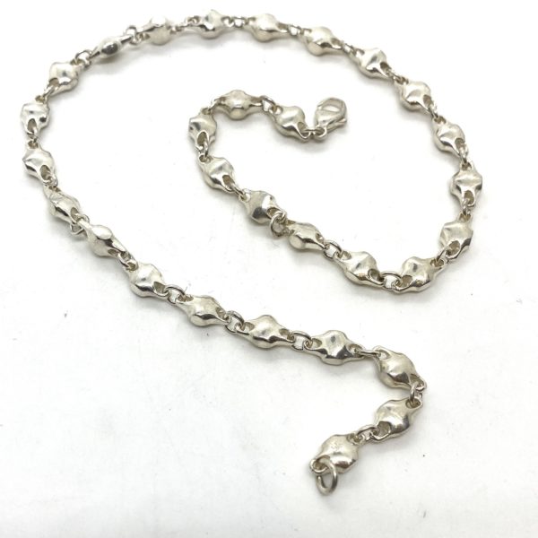 Robert Lee Morris Silver Nubby Cross Chain Necklace