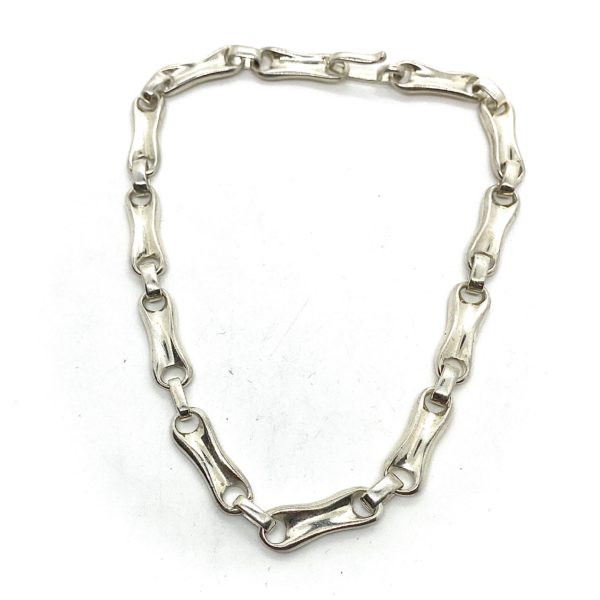 Robert Lee Morris Silver Taffy Pull Chain Necklace