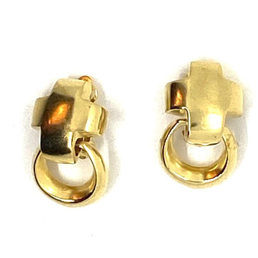 Robert Lee Morris Cross and Loop Door Knocker Earrings