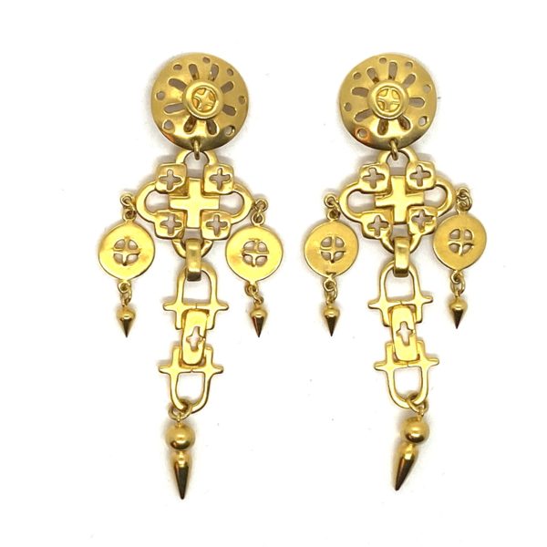 Robert Lee Morris Multi Cross Chandelier Earrings