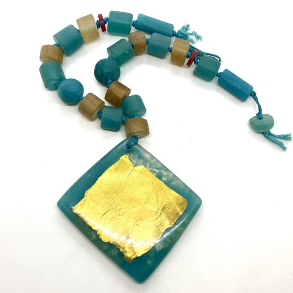 Cara Croninger 24k Gold Resin Necklace 1979