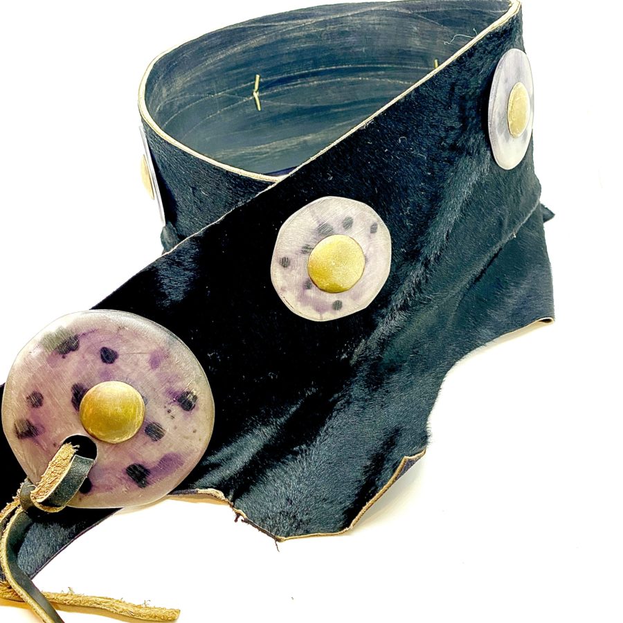 Cara Croninger Wide Cowhide Concha Belt