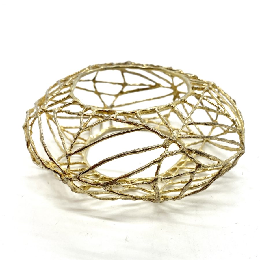 John Iverson Vermeil Basket Bangle - Image 4