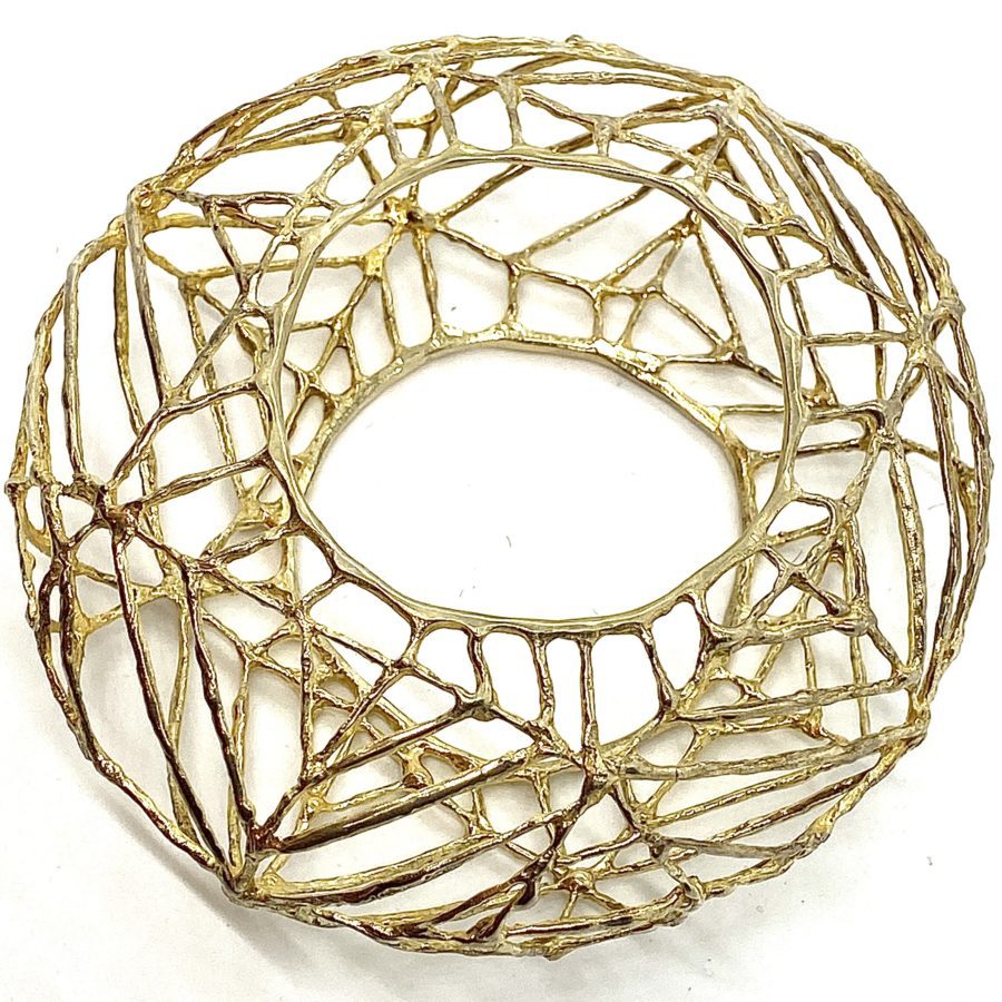 John Iverson Vermeil Basket Bangle