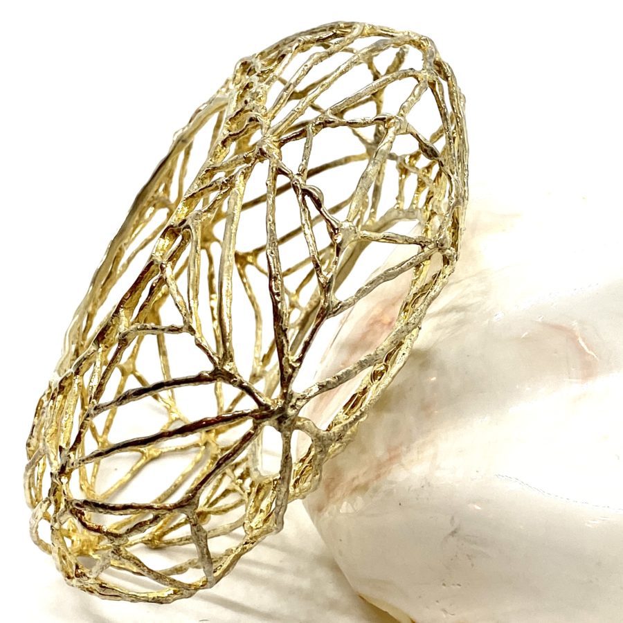 John Iverson Vermeil Basket Bangle - Image 2