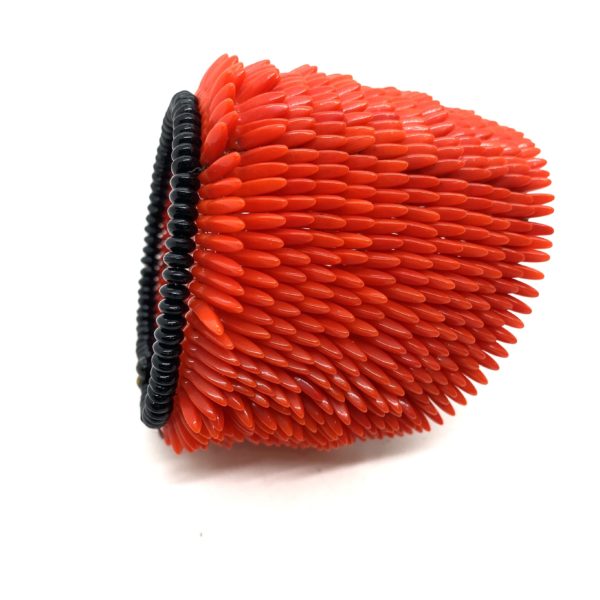 Jessica Rose Dayglo Red Glass Bead Bracelet