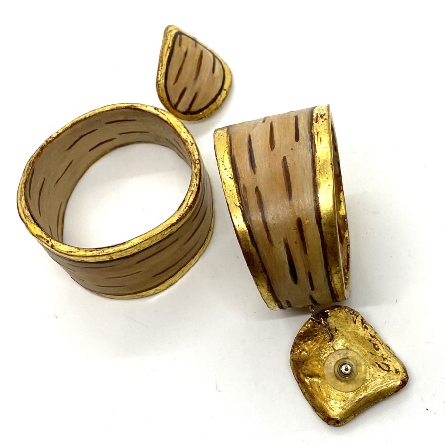 Gloria Lomas Faux Bark Doorknocker Earrings - Image 4
