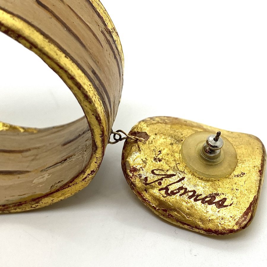 Gloria Lomas Faux Bark Doorknocker Earrings - Image 2