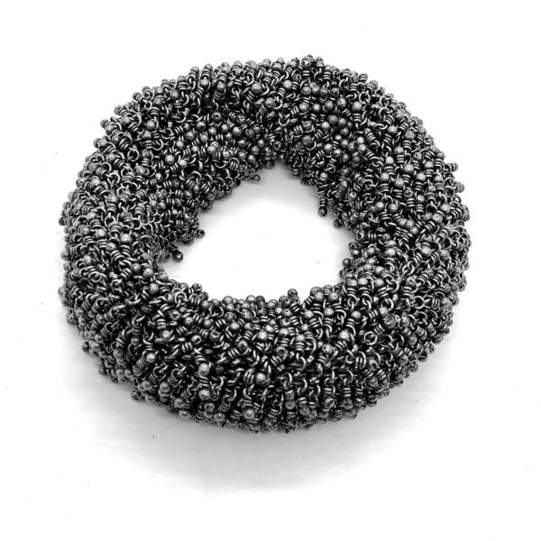 Tone' Vigeland Dangling Knots Silver Bangle