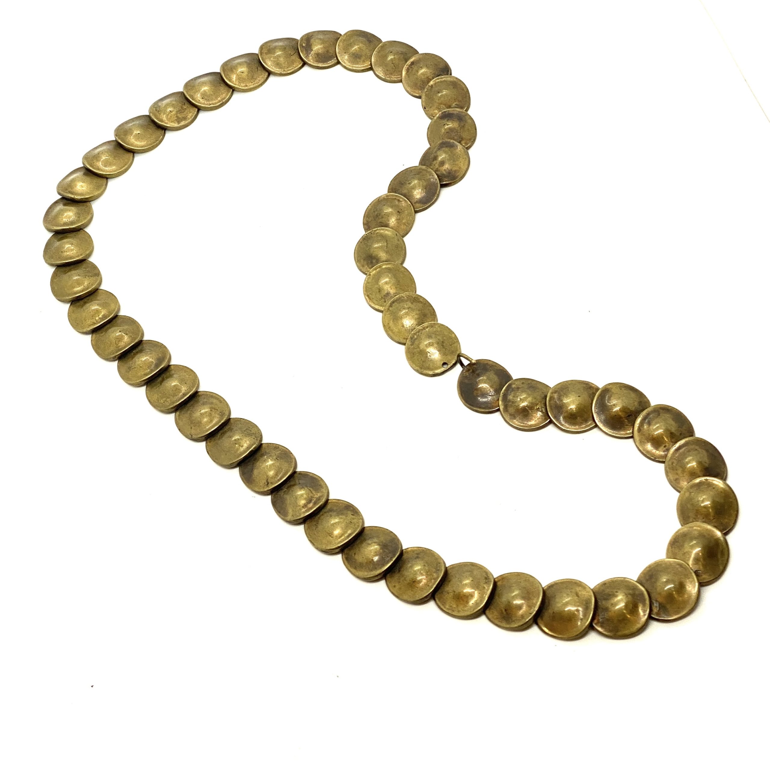 Robert Lee Morris Brass E Disc Necklace - Image 2