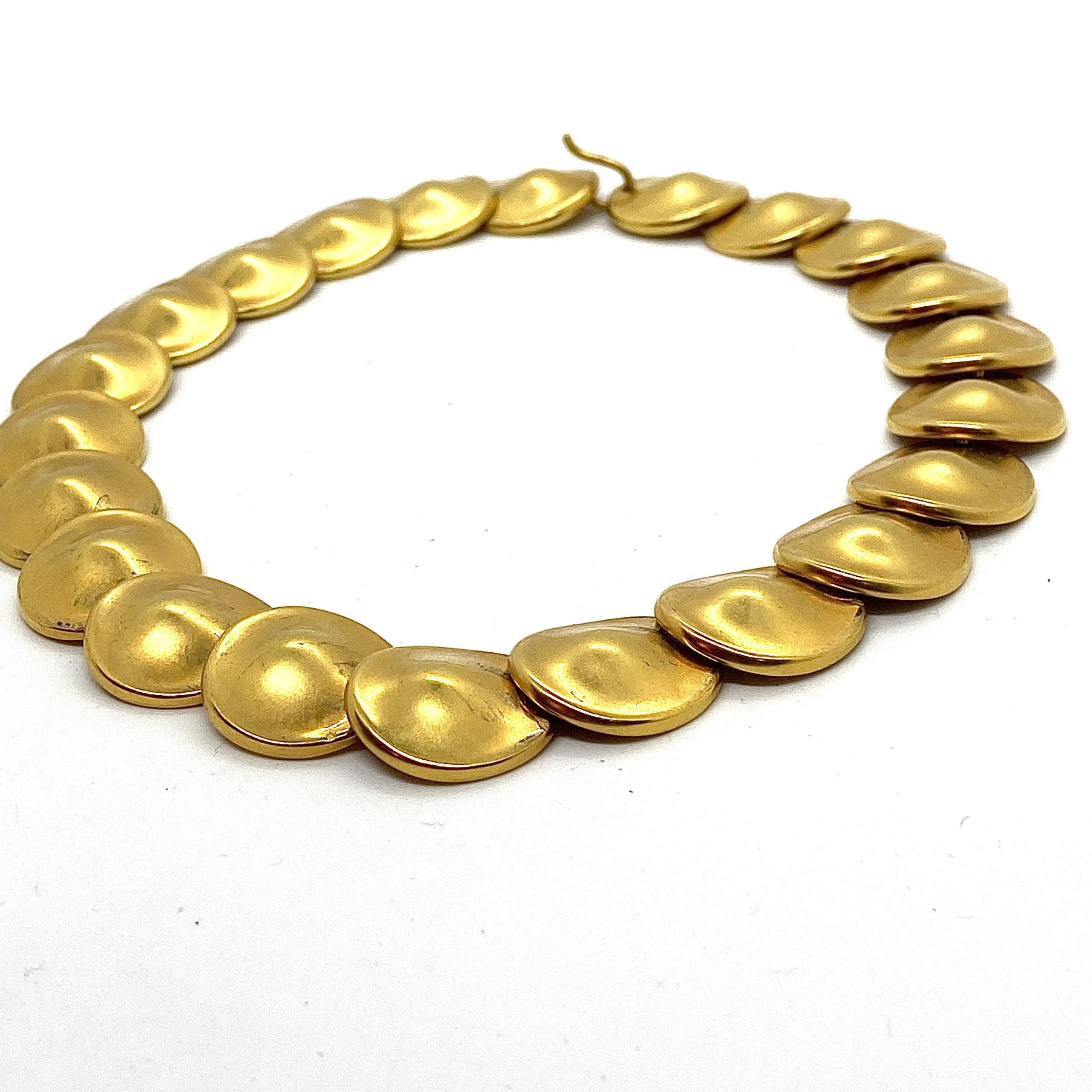 Robert Lee Morris Gold Plated E Disc Necklace - Image 2
