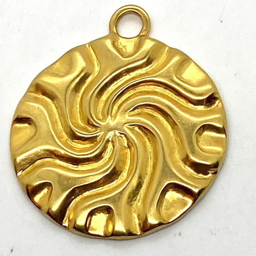 Robert Lee Morris Large Swirling Disc Pendant - Image 3